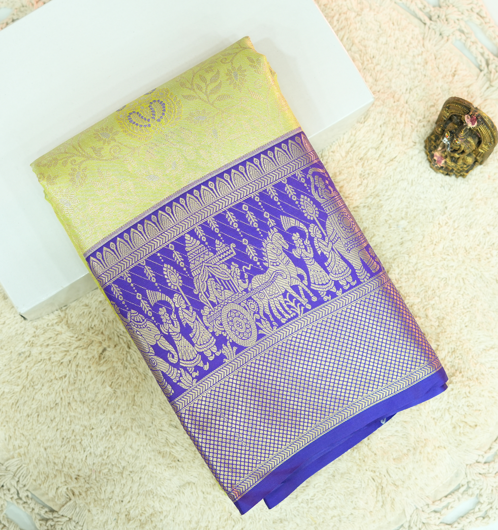 Tissue saree with Traditional border