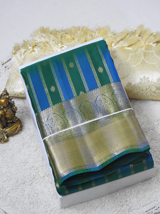 Semi pure silk body with vertical print