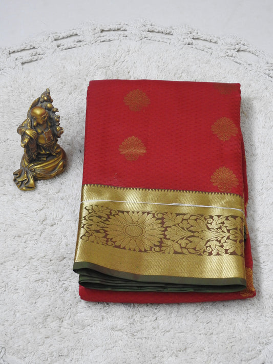 Semi pure silk with embose putta