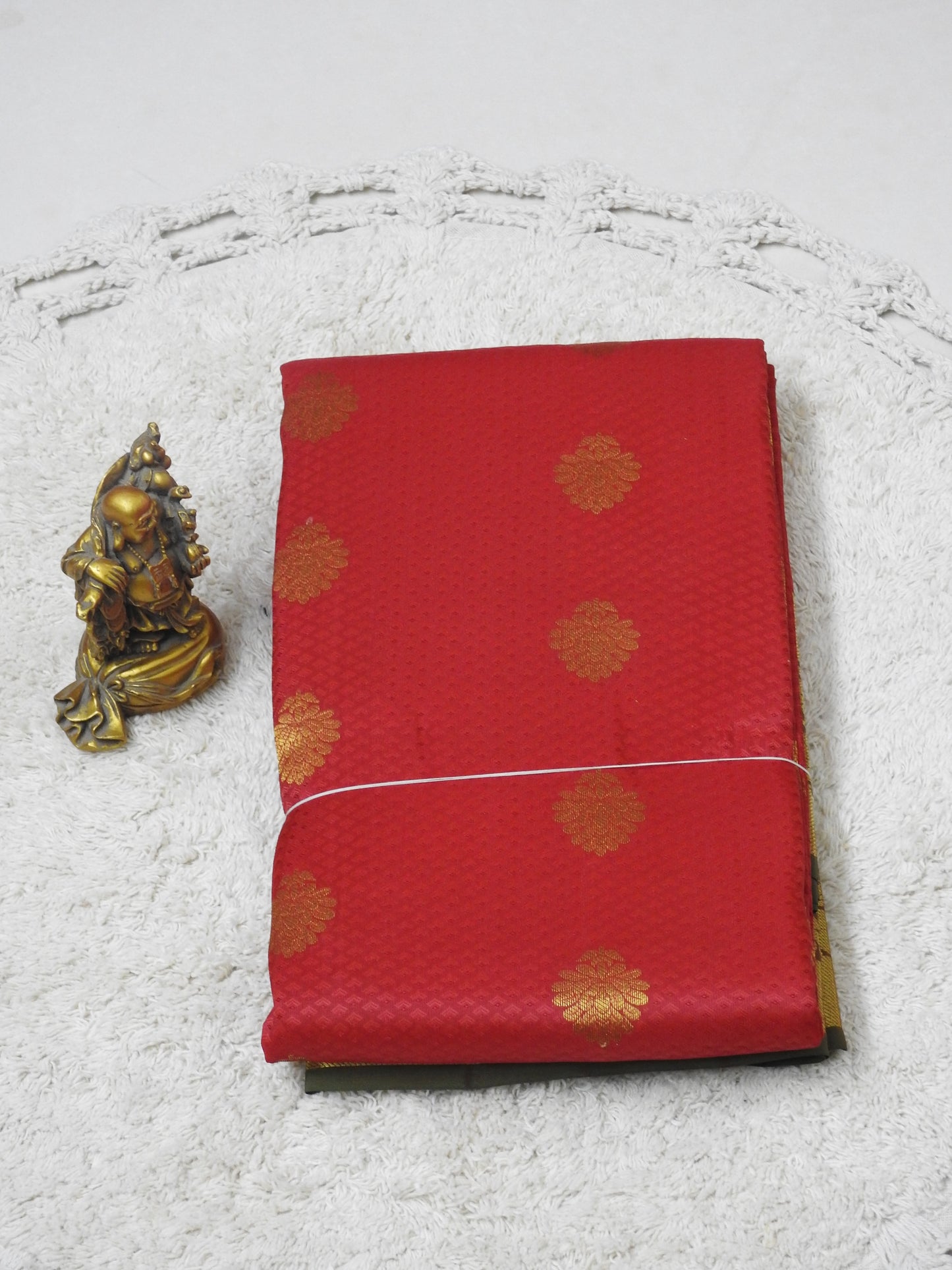 Semi pure silk with embose putta