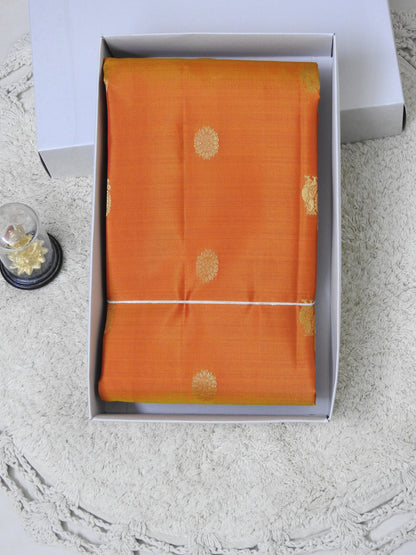 Semi pure silk with peacock putta