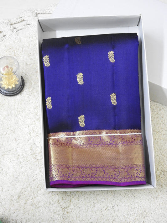 Semi pure silk with elephant borde