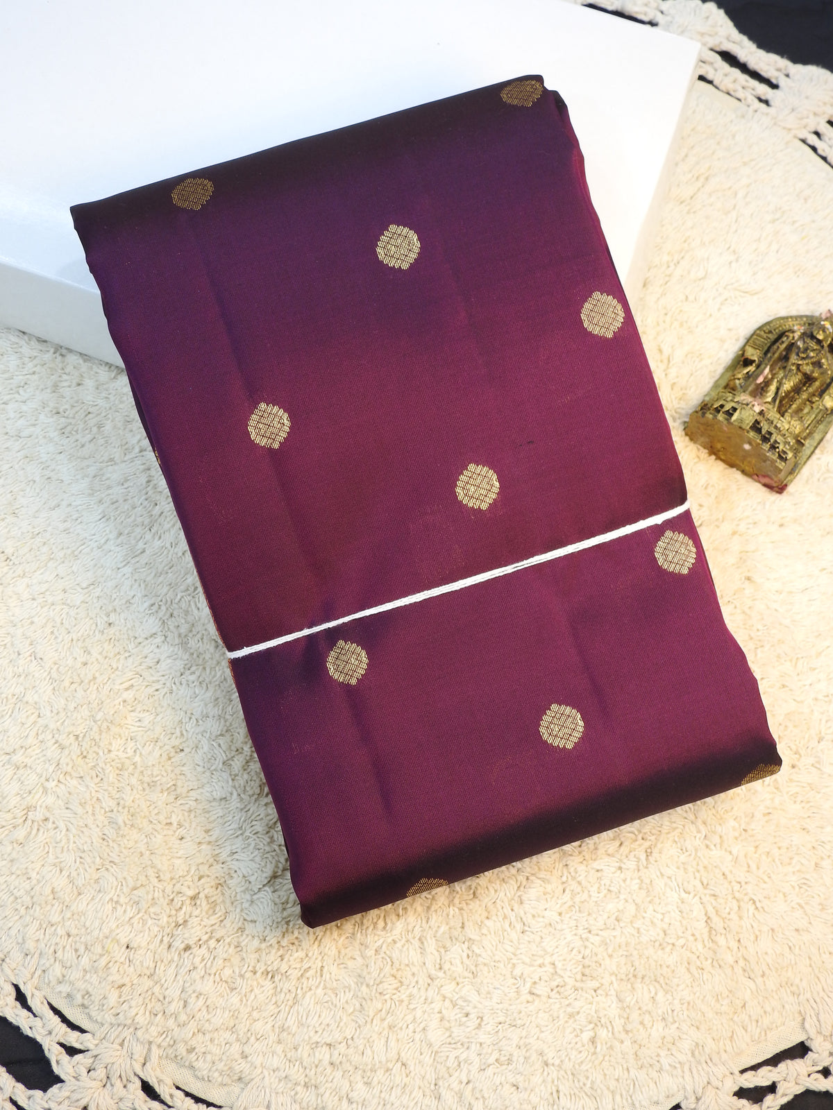 Jamun x Rani pink semi pure silk
