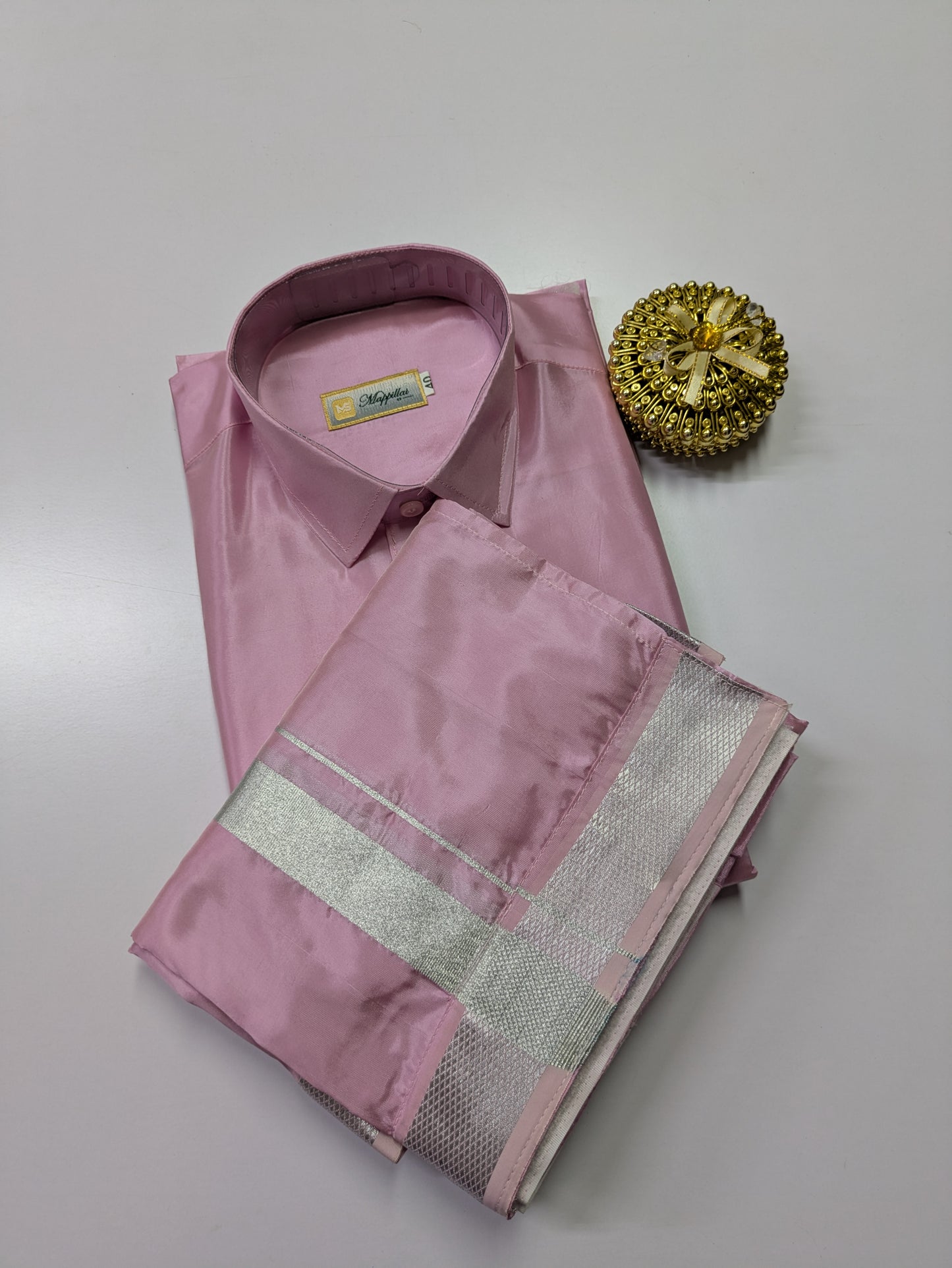 Premium Japan Silk Dhoti Set - Lavender